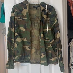 Light weight rain material zip up